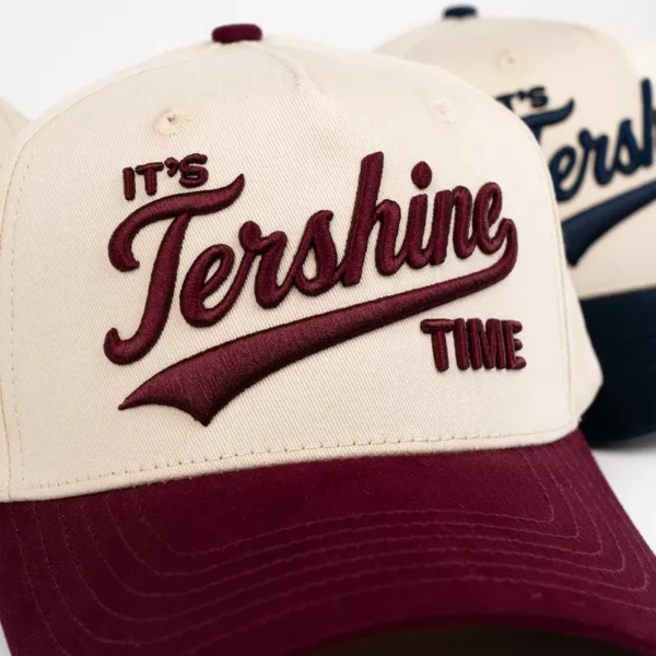 Baseball Pet - Tershine Time - Off White/Maroon - Afbeelding 5