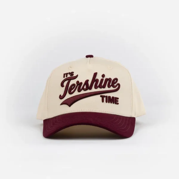 Baseball Pet - Tershine Time - Off White/Maroon - Afbeelding 2